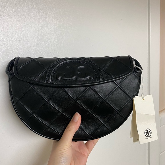 NWT Tory Burch Fleming Mini Crescent Shoulder Bag - Picture 3 of 12